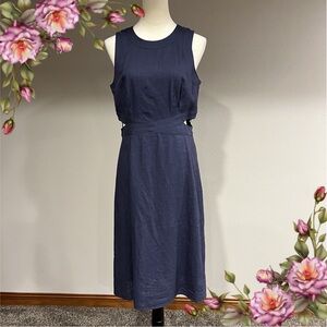 Women's Nine West Side Cut Out Midi Dress